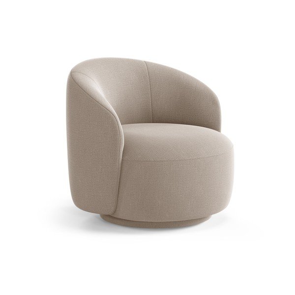 Svjetlo smeđa okretna fotelja od šenila Letizia – Micadoni 