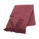 Svjetlo bordo pamučna deka Tiseco Home Studio vafli, 130 x 170 cm
