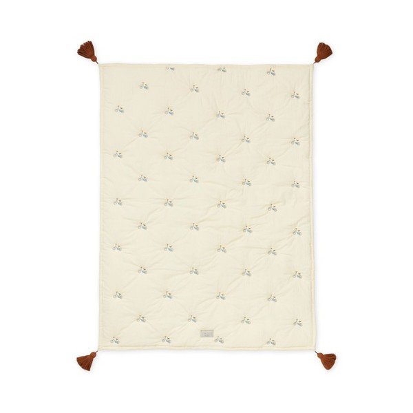 Crvena/svijetlo žuta prošivena deka za bebe od organskog pamuka 90x120 cm Bicycles – Cam Cam Copenhagen-image-3