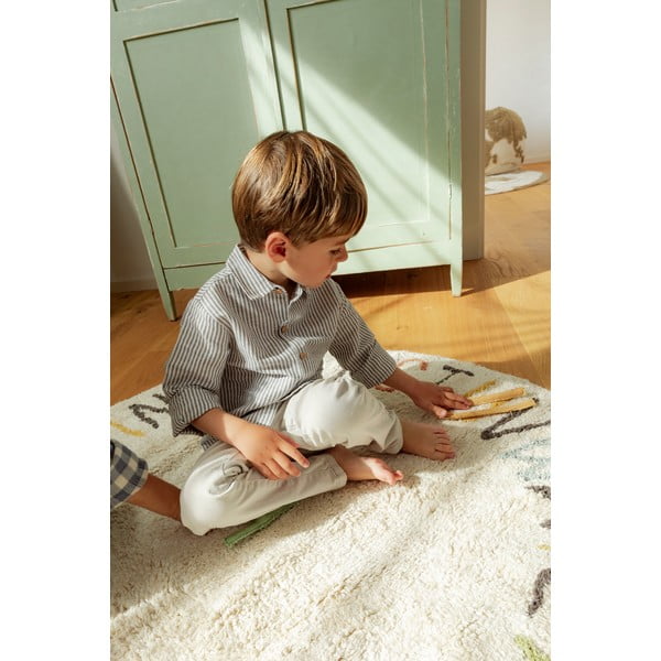 Krem pamučan dječji tepih za igru ø120 cm ABC Color and Letters – Lorena Canals-image-3