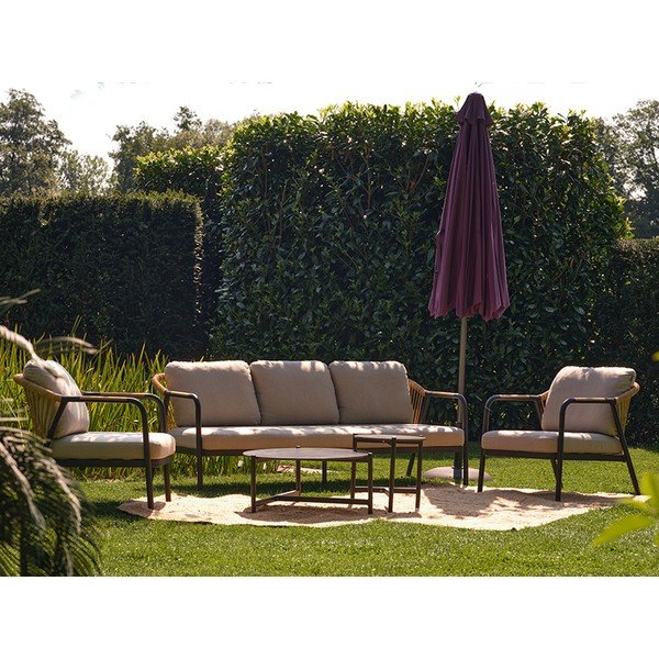 Bež vrtna garnitura aluminijska za 5 osoba Nice – Hartman-image-3