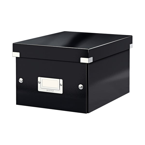 Crna kartonska kutija za pohranu s poklopcem 22x28x16 cm Click&Store – Leitz