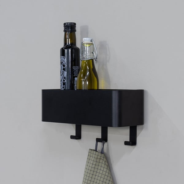 Crna željezna zidna kupaonska polica Multi – Spinder Design-image-1