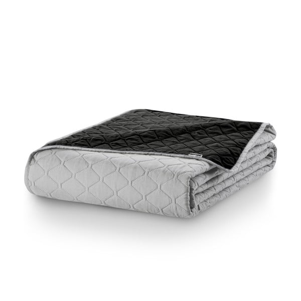 Crno-sivi dvostrani pokrivač od mikrovlakana DecoKing Axel, 240 x 260 cm-image-4