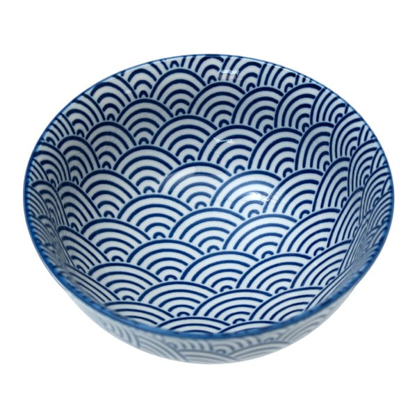 Japanska keramička zdjela Rex London Navy Waves, Ø 12 cm
