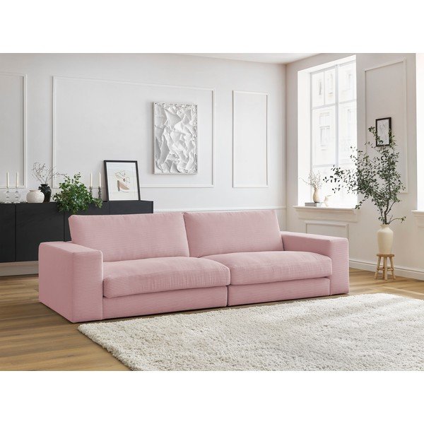 Ružičasta sofa od samta 274 cm Leonard – Bobochic Paris-image-1