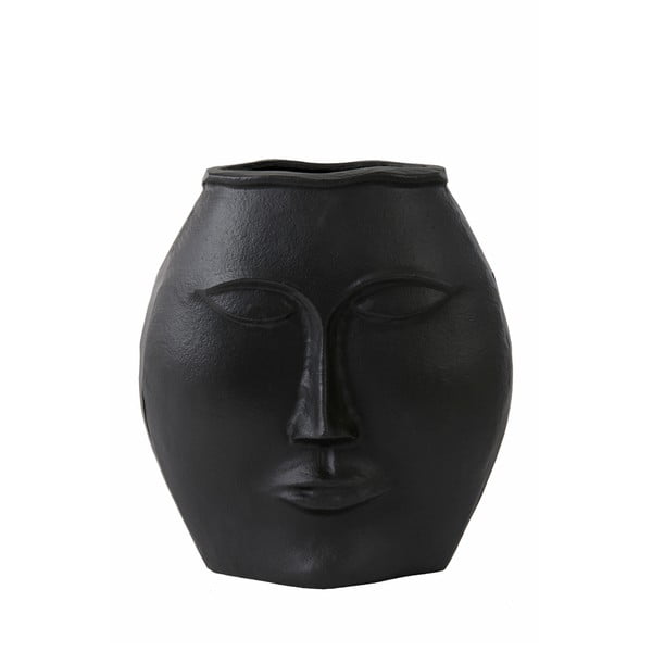 Crna aluminijska vaza Face – Light & Living