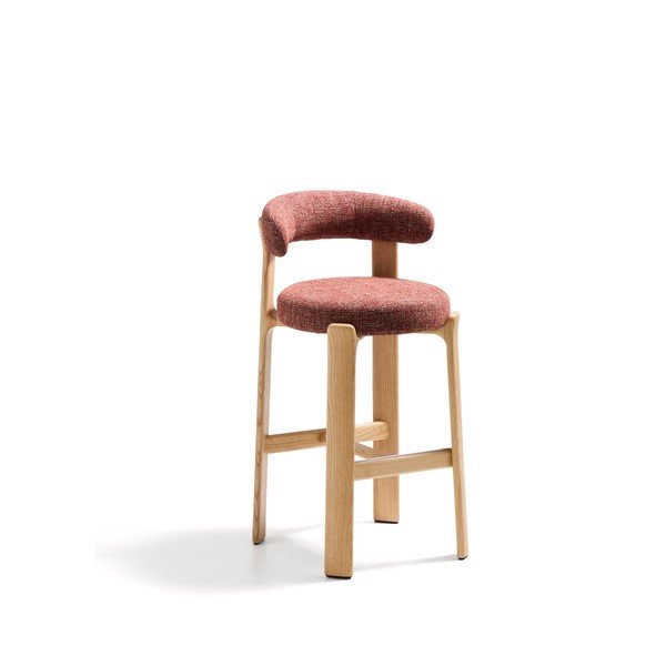 Barska stolica od čvrste jeseni boja terakote/u svijetloj prirodnoj boji (visine sjedala 75 cm) Granite – Kave Home