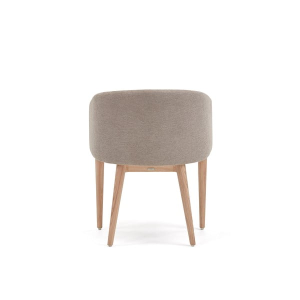 Bež podstavljena blagovaonska stolica s naslonima za ruke Harlan – Kave Home-image-4