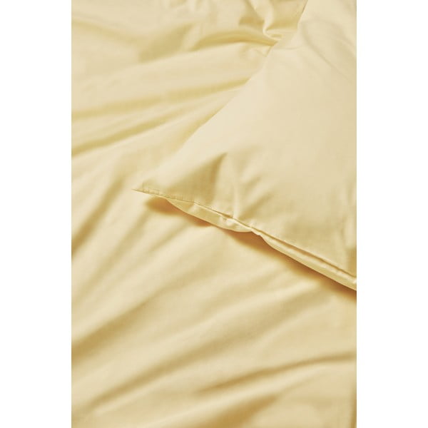 Vanilija žuta pamučna posteljina za bračni krevet Bonami Selection, 200 x 220 cm-image-1