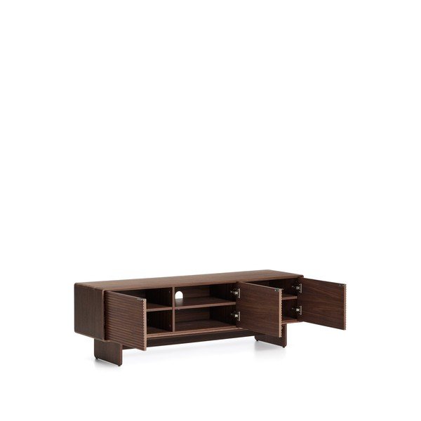 TV komoda u dekoru oraha u tamnoj prirodnoj boji 150x46x40 cm Norlen – Kave Home-image-4