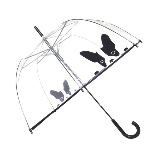 Prozirni kišobran od trske otporan na vjetar Ambiance Birdcage Dog, ⌀ 84 cm