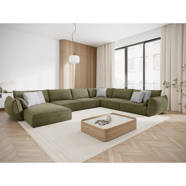 Zelena kutna garnitura (desni kut) Vanda - Mazzini Sofas-image-1