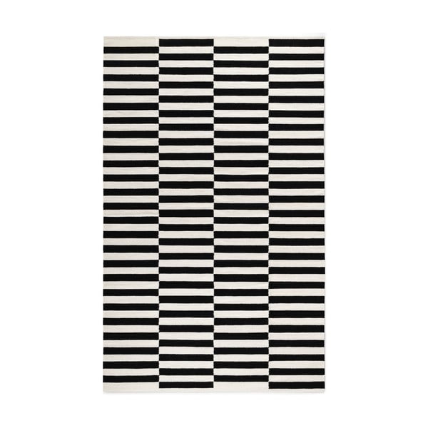 Crno-bijeli obostrani/ručno rađen vuneni tepih 200x300 cm Donna – Hanse Home