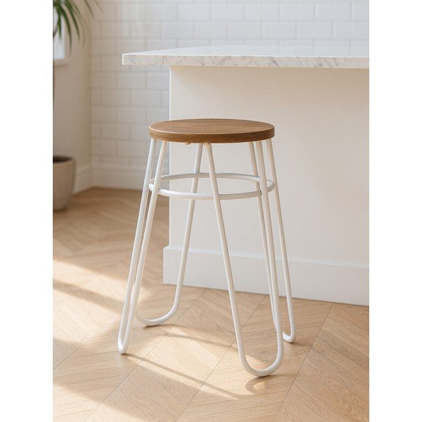 Sivi/u prirodnoj boji stolac od čvrstog brijesta District – Premier Housewares-image-1