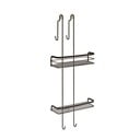 Crna viseća dvoetažna kupaonska polica Metaltex Origin