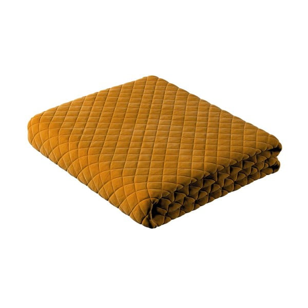 Žuti prošiveni prekrivač za bračni krevet 170x210 cm Posh Velvet - Yellow Tipi