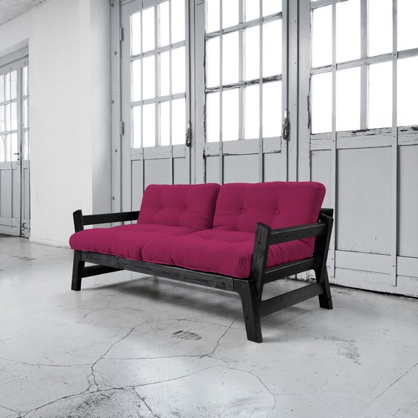Sofa na razvlačenje Karup Step Black / Pink