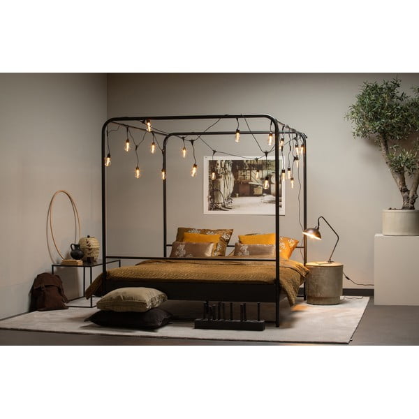 Crni bračni metalni krevet vtwonen Bunk, 160 x 200 cm-image-1