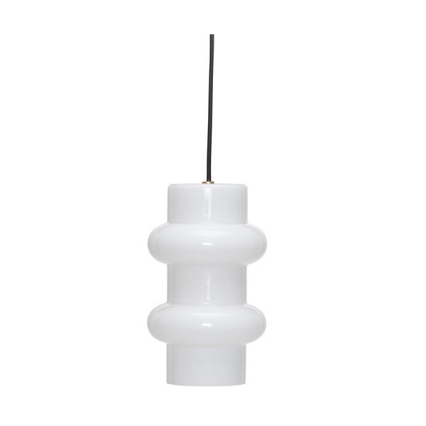 Bijela staklena viseća svjetiljka ø 15 cm Pilule – Hübsch