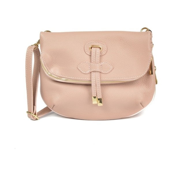Ružičasta kožna torbica Carla Ferreri Tran