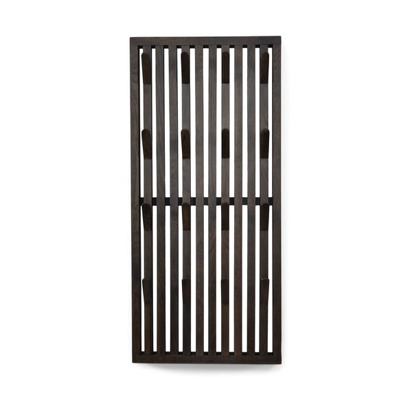 Tamno smeđa ploča za vješanje garderobe od punog hrasta 46x100x8 cm Parco – Spinder Design