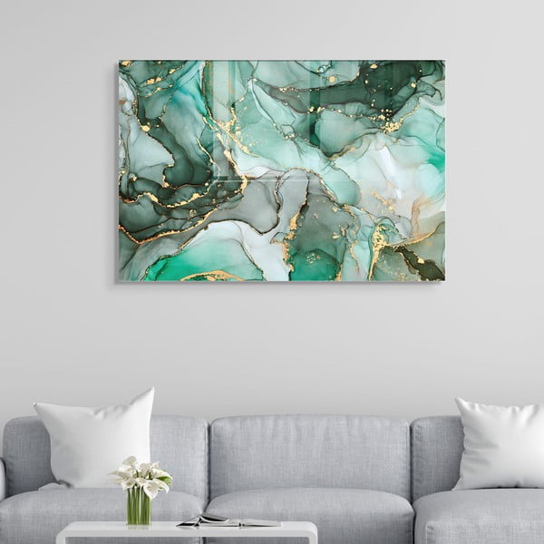 Staklena slika 100x70 cm Turquoise - Wallity-image-1