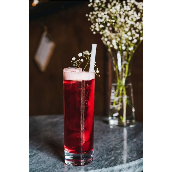 Set od 6 bijelih staklenih slamki Vialli Design, dužina 20 cm-image-1