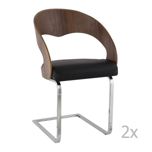 Set od 2 stolice od orahovog drveta Kokoon Design Mona