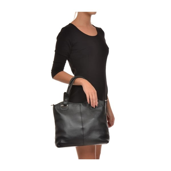 Kožna torbica Luisa Vannini Elegantna Nero-image-4