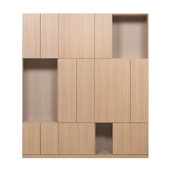 Modularni garderobni ormar u prirodnoj boji 188x215 cm Build – WOOOD