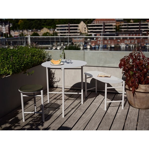 Svijetlo siva metalna vrtna klupa Disc – Zone-image-4