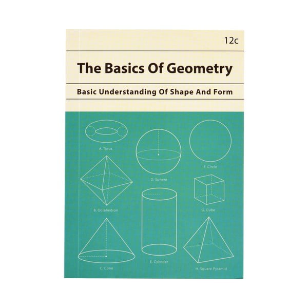 Bilježnica s geometrijskim oblicima u formatu A6 s obloženim Rexom Londonom, 60 stranica