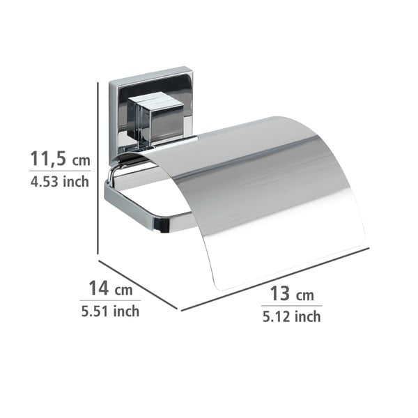 Samostojeći držač za toaletni papir Wenko Vacuum-Loc, 14 x 13 cm-image-3