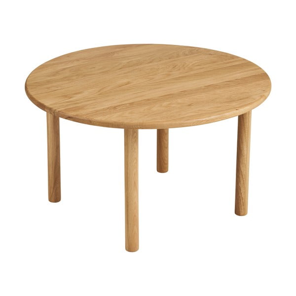 Okrugao stolić za kavu od punog hrasta u prirodnoj boji ø 70 cm Jena – House Nordic