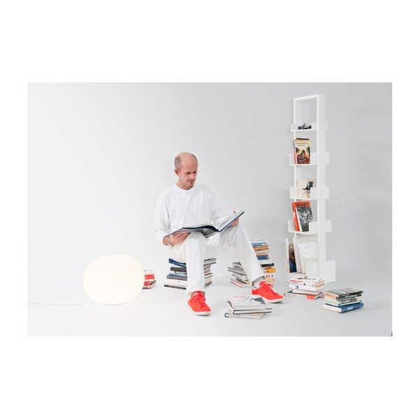 Polica za knjige od bijelog hrasta Wireworks Bookie-image-2