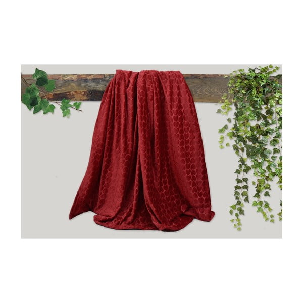 Crveni pokrivač Dolce Bonita Embos, 200 x 135 cm
