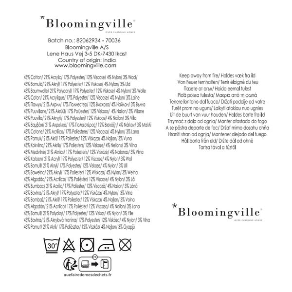 Smeđa deka od recikliranog pamuka 130x160 cm Lane – Bloomingville-image-4