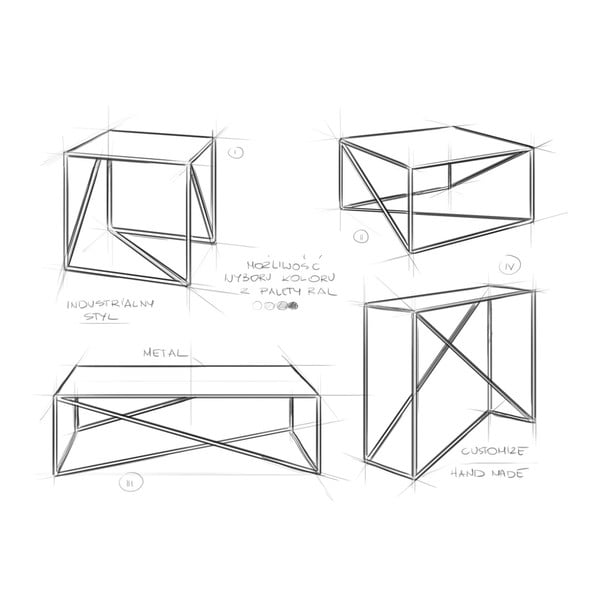 Bijeli stolić za kavu CustomForm Memo, 100 x 100 cm-image-3