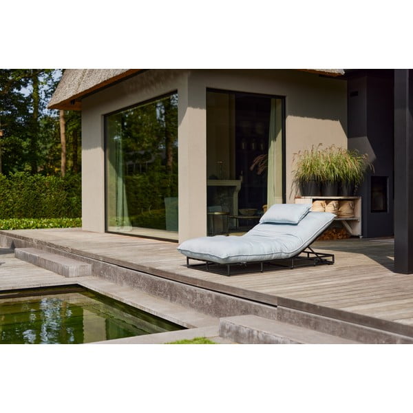 Plava metalna/tapecirana vrtna ležaljka Emma - Hartman-image-1