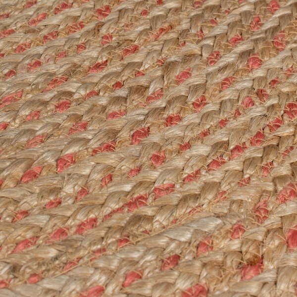 Okrugao tepih juten u boji lososa/u prirodnoj boji ø 133 cm Capri – Flair Rugs-image-4
