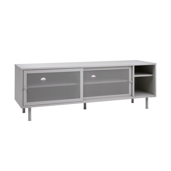 Siva metalna TV komoda 160x55x45 cm Veep – Unique Furniture-image-2