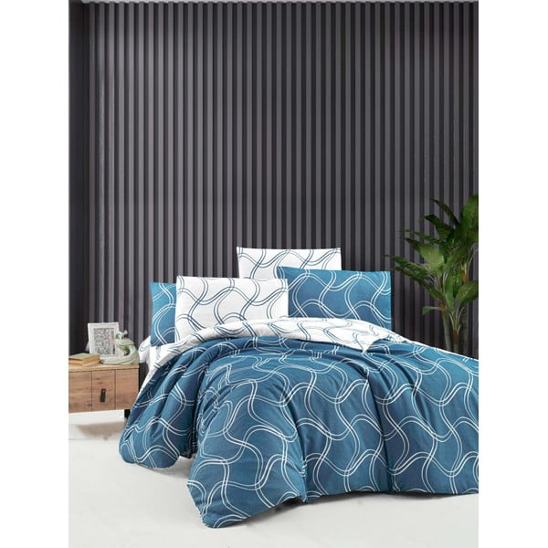 Plava posteljina za bračni krevet/s produženom plahtom  200x220 cm Blue Design - Mila Home