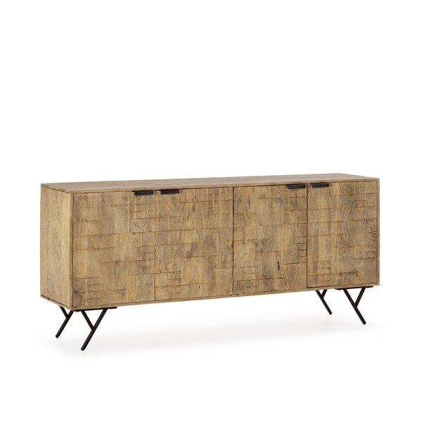 Komoda od masivnog manga u prirodnoj boji 175x78x40 cm Priya – MOME