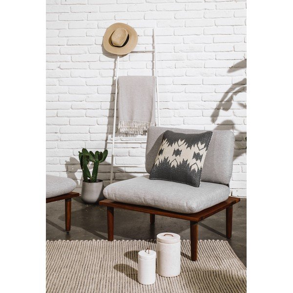 Sivi vanjski jastuk Fab Hab Miramar Gray, 42 x 42 cm-image-2