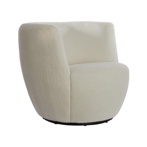 Bijela fotelja od bouclé tkanine Senja – Light & Living
