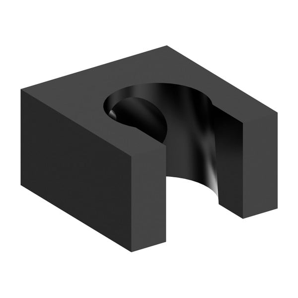 Mat crni mjedeni držač za tuš glavu – Sapho