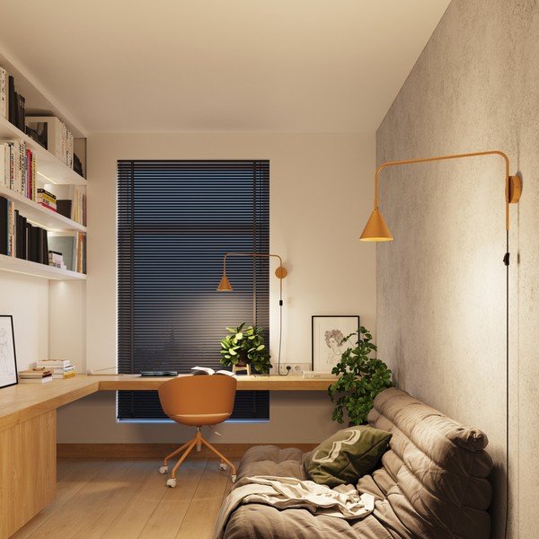 Žuta  zidna lampa s utikačem ø 14 cm Zylo – Sollux-image-2