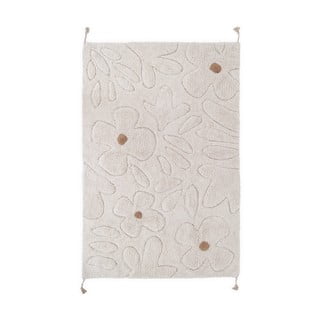 Krem periv/ručno rađen pamučan dječji tepih 120x180 cm Gentle Flora – Nattiot