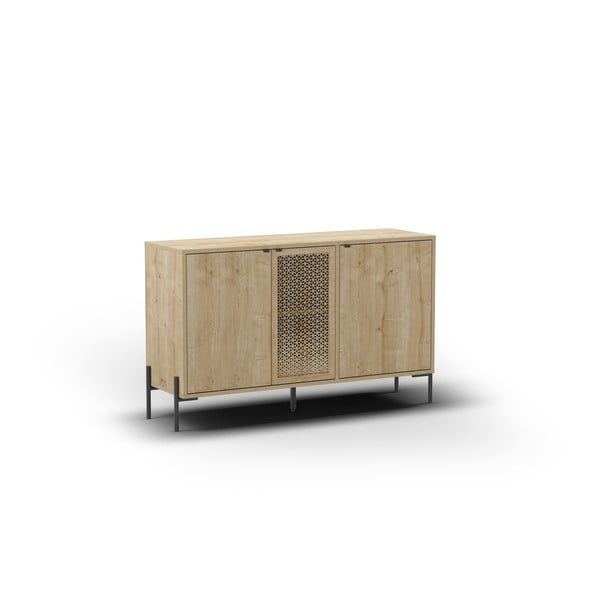 Niska komoda u dekoru hrasta u prirodnoj boji 120x80 cm Inca – Marckeric-image-2